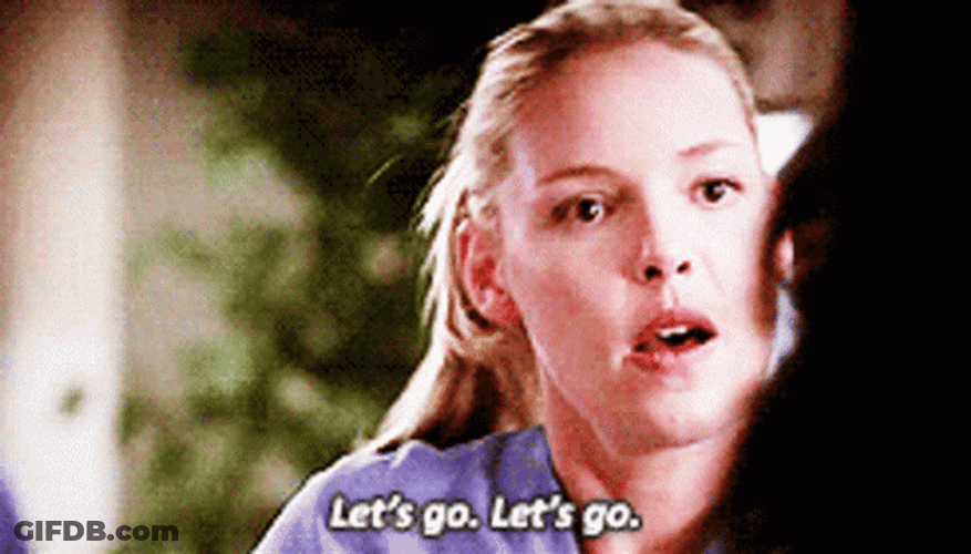 Let's Go Izzie Stevens GIF