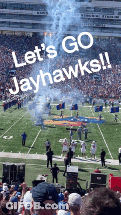 Let's Go Jayhawks Rock Chalk GIF