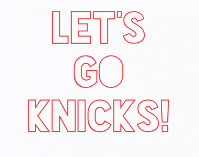 Let's Go Knicks Logo Graphics Art GIF