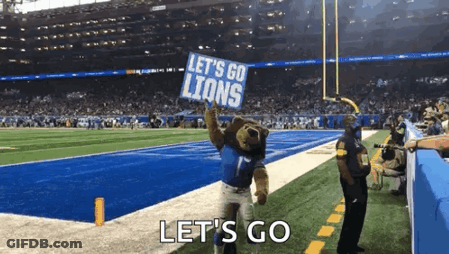 Let's Go Lions Team GIF