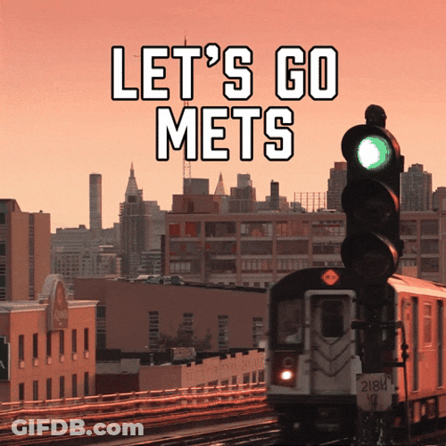 Let's Go Mets Train Passing By GIF