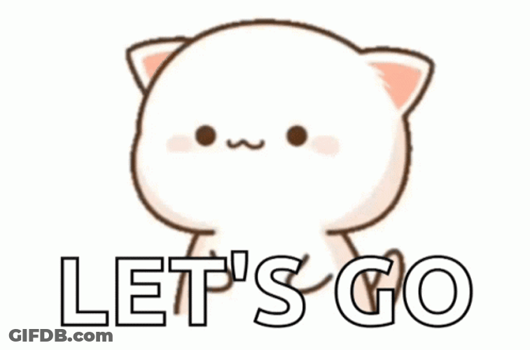 Let's Go Peach Cat GIF