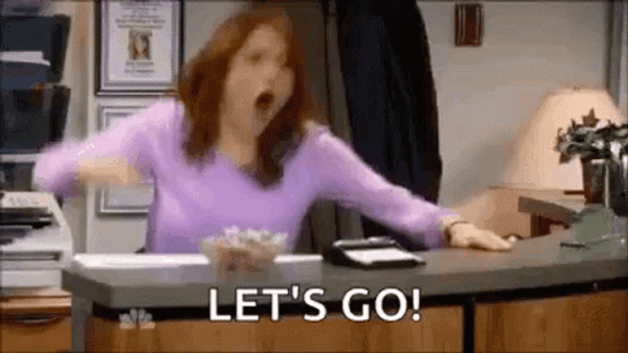 Let's Go The Office Pam GIF