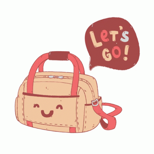 Let's Go Travel Bag GIF