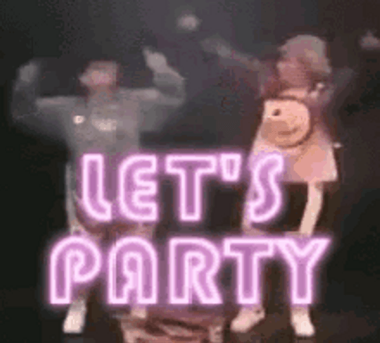 Let's Party French And Saunders Dancing Women GIF