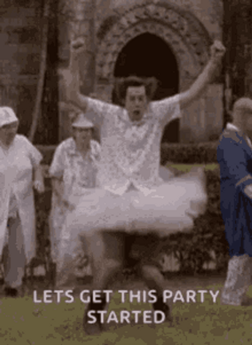 Let's Party Old People Dancing Meme GIF