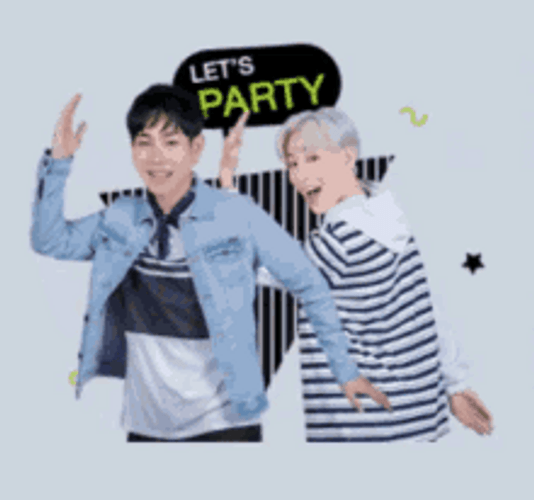 Let's Party Peck And BamBam GIF