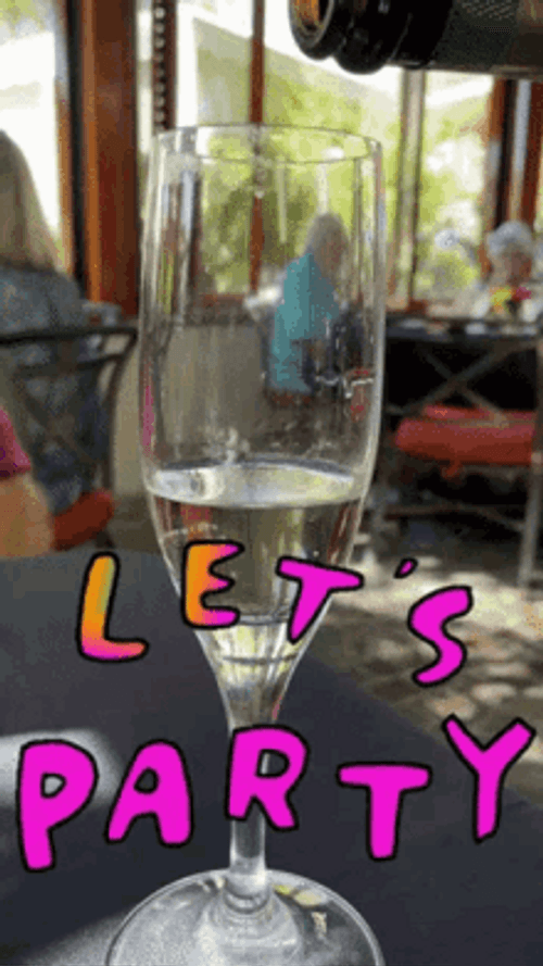 Let's Party Pouring Wine In A Glass GIF