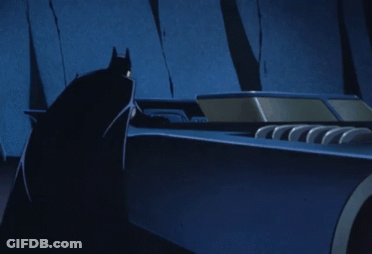 Let's Ride Batman Getting On His Batmobile GIF