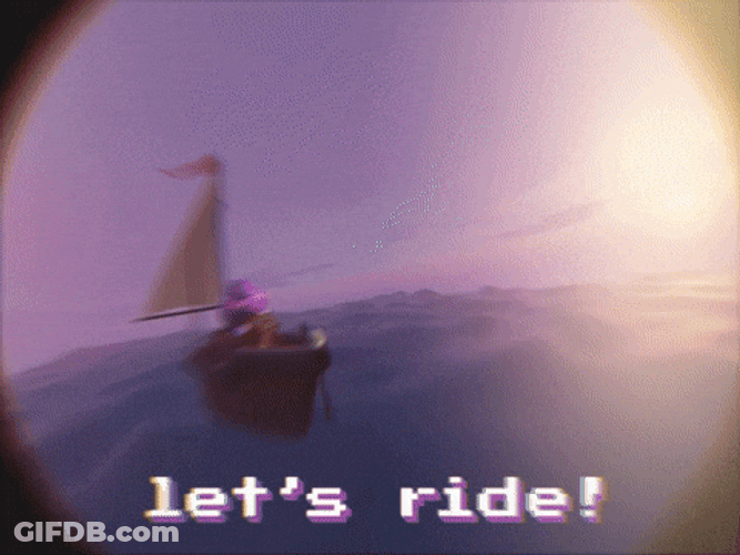 Let's Ride Fish On A Boat GIF