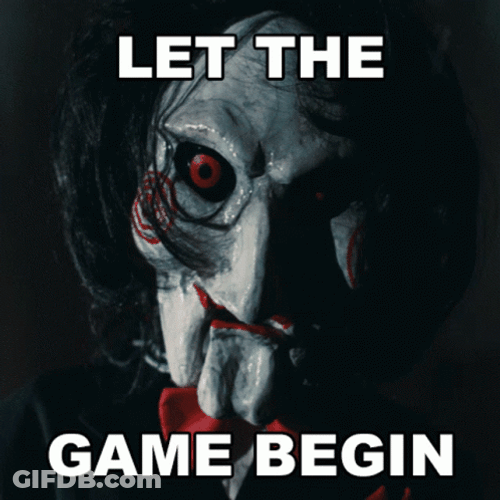Let The Games Begin Jigsaw Clown GIF