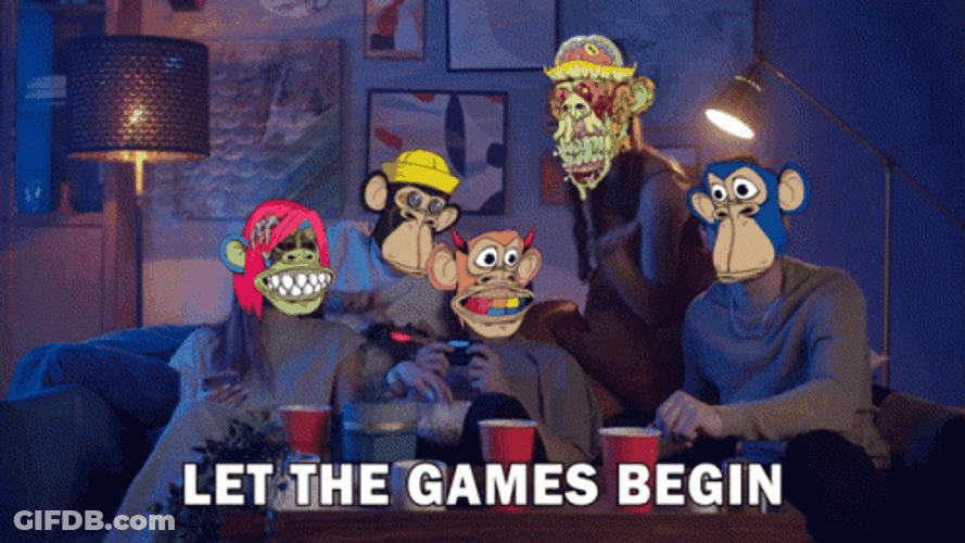Let The Games Begin Moon Beam Ape GIF