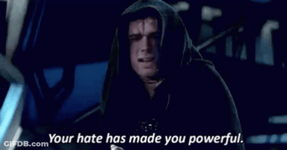 Let The Hate Flow Through You Fictional Character GIF