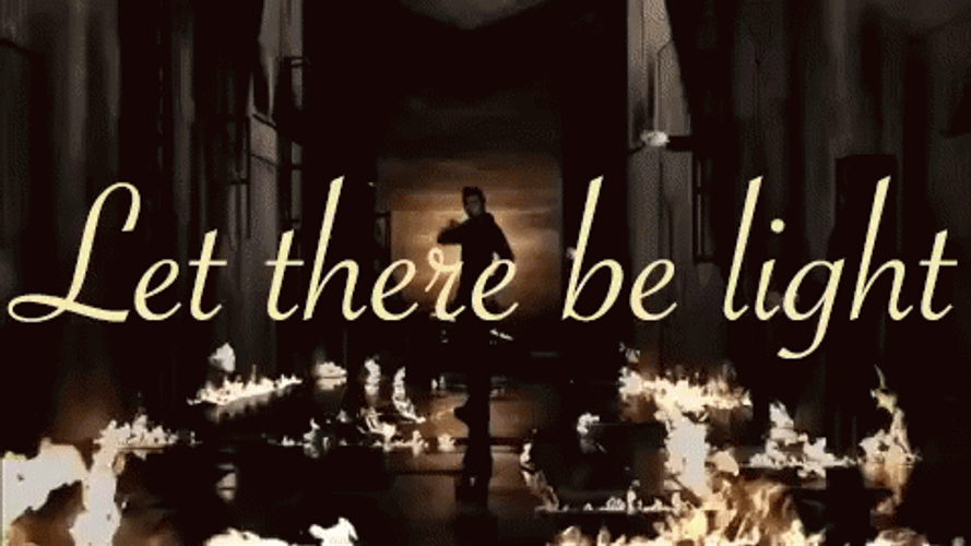 Let There Be Light Burning Flames GIF