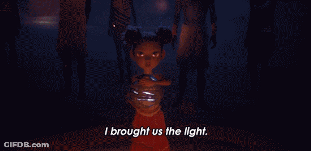 Let There Be Light Cartoon Black Girl GIF