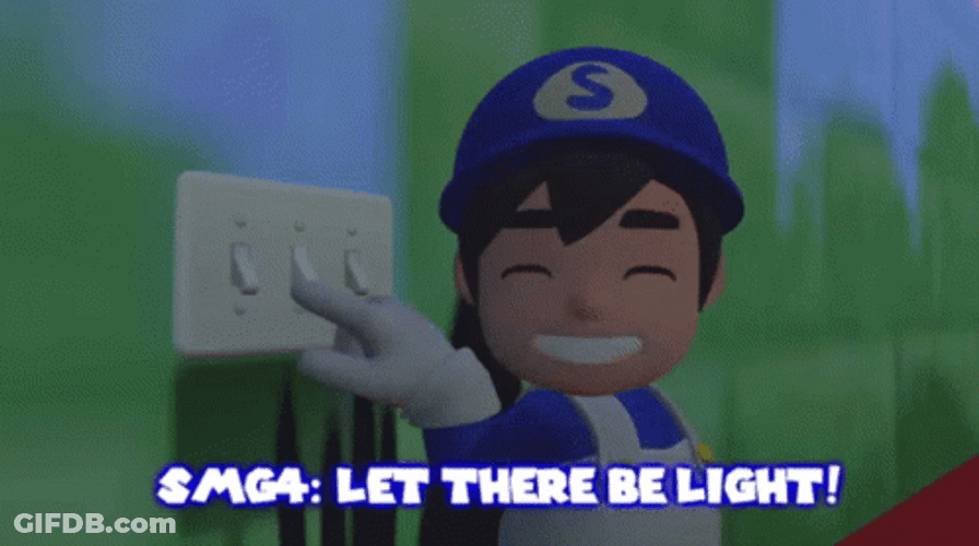 Let There Be Light Smg4 Giggly Character GIF