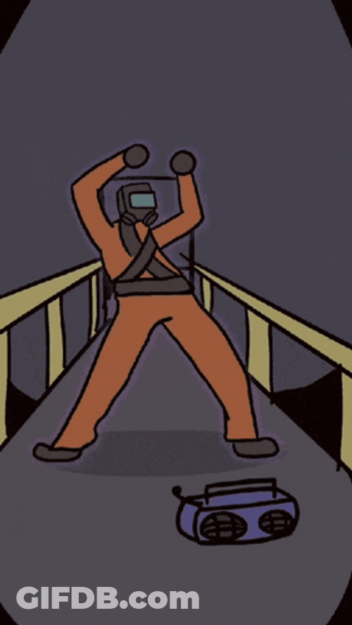 Lethal Company Dancing With A Radio GIF