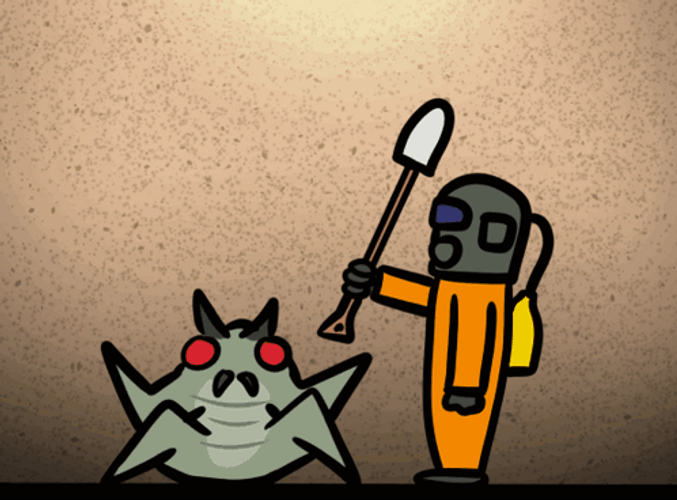 Lethal Company Hitting Loot Bug GIF