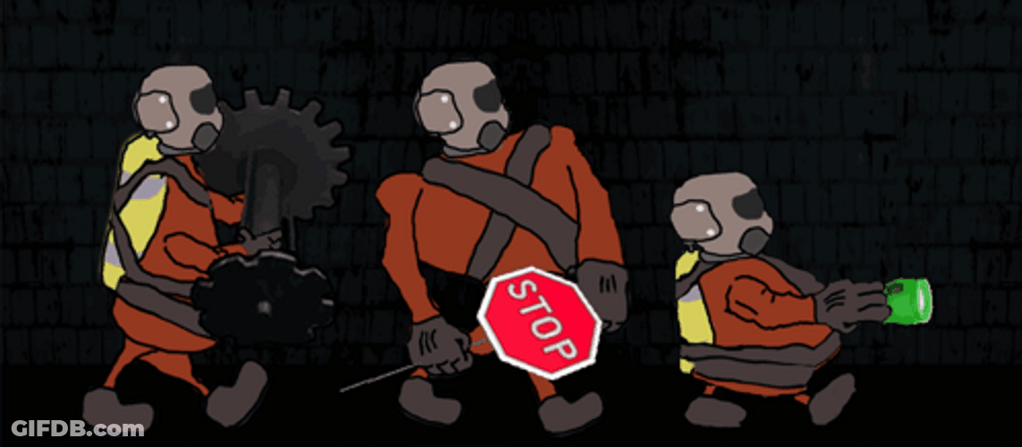 Lethal Company Walking At Line GIF