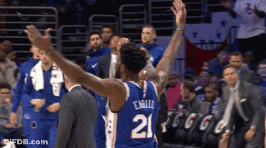 Lets Go Reaction Joel Embiid GIF