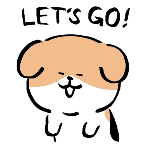 Lets Goooo Cute Animated Puppy GIF