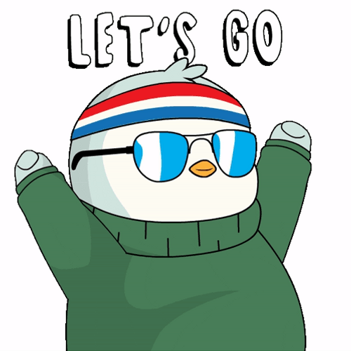 Lets Goooo Excited Pudgy Penguin GIF