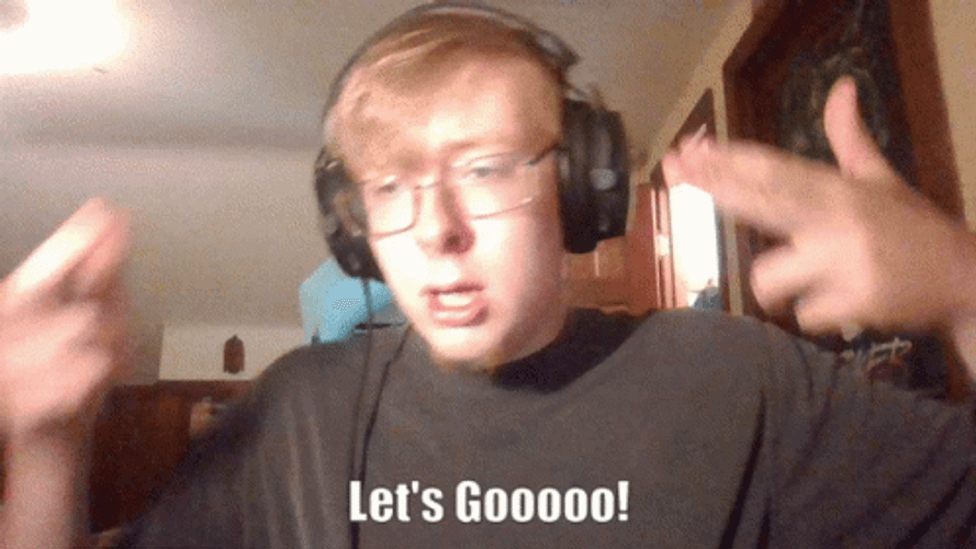 Lets Goooo Gamer Finger Guns GIF