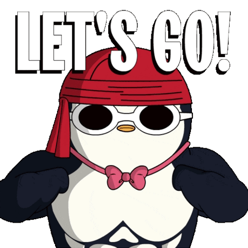 Lets Goooo Over Excited Buff Pudgy Penguin GIF