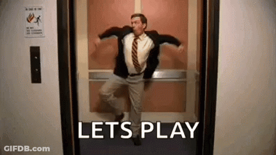 Lets Play A Game Elevator Dance GIF