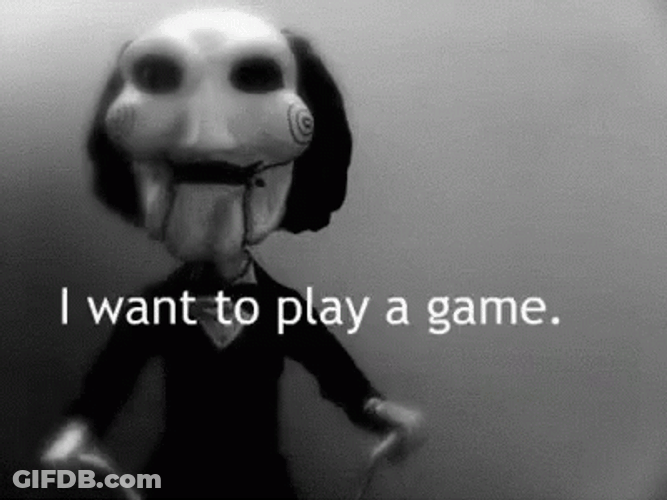 Lets Play A Game Horror Face GIF