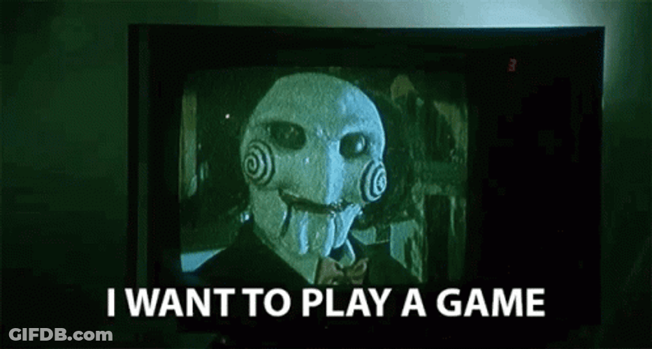 Lets Play A Game Jigsaw Scary Mask GIF