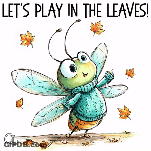 Lets Play In The Leaves Leaf Pile GIF