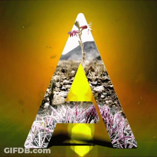 Letter A And The Rising Sun GIF