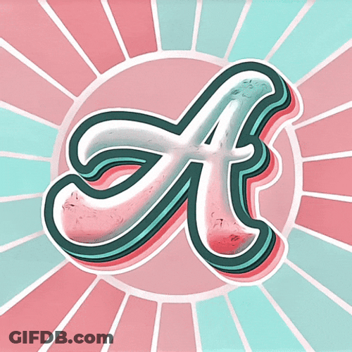 Letter A In Retro Animation GIF