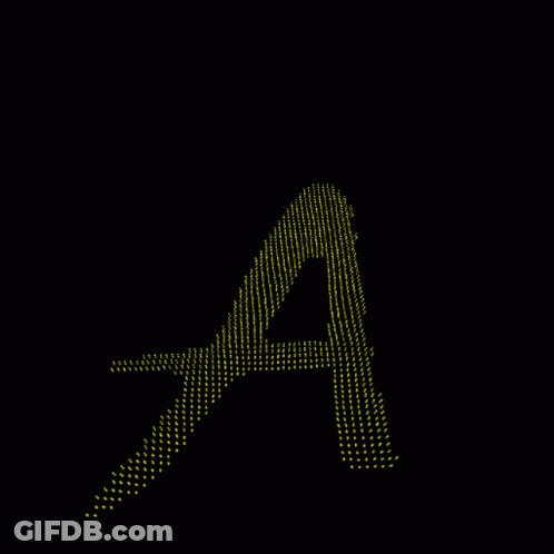 Letter A Made Of Flowers And Hearts GIF