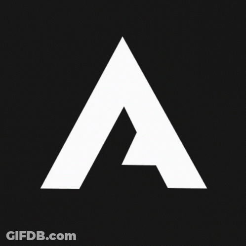 Letter A On Black Background GIF