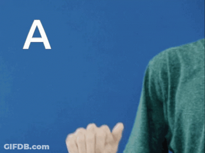 Letter A Sign Language GIF