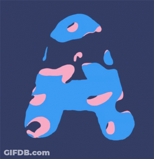 Letter A Water Animation GIF