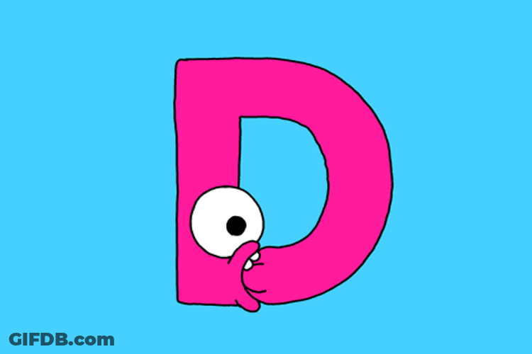 Letter Big D E Cute GIF