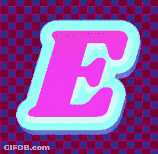Letter E Bold Light GIF