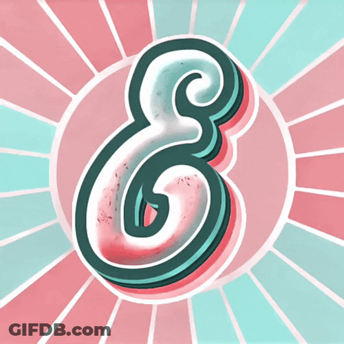 Letter E Calligraphy Font GIF