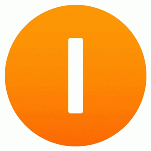 Letter I On An Orange Dot GIF