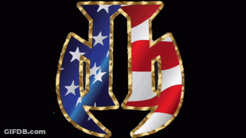 Letter J Surrounded By American Flag GIF