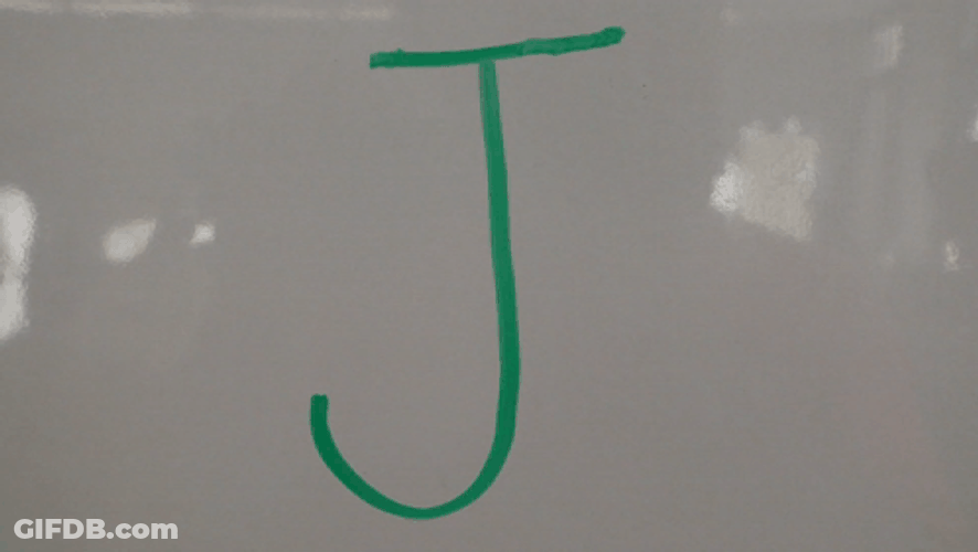 Letter J Written In A Green Pen GIF