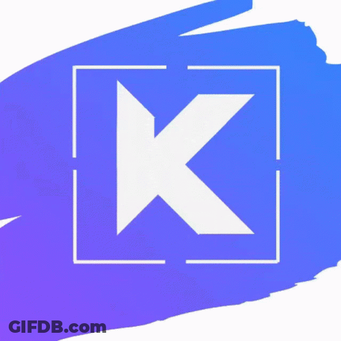 Letter K In Blue Square GIF