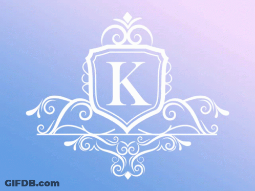 Letter K On Blue Background GIF