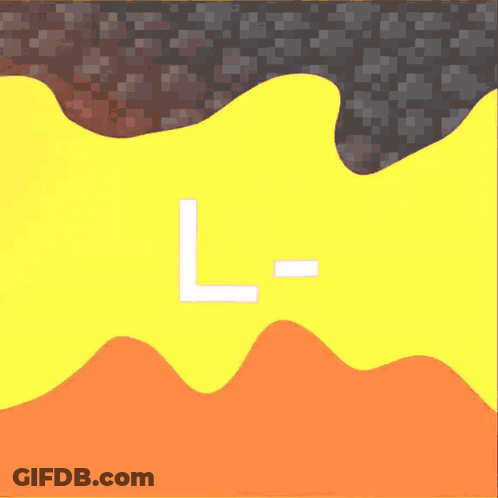 Letter L On Yellow And Orange Background GIF