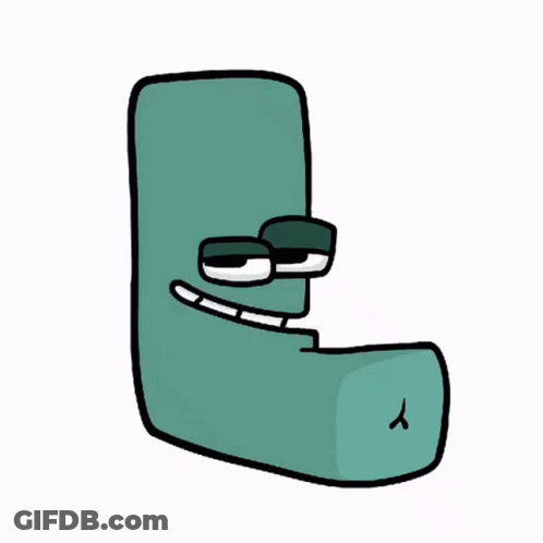 Letter L With Glasses GIF
