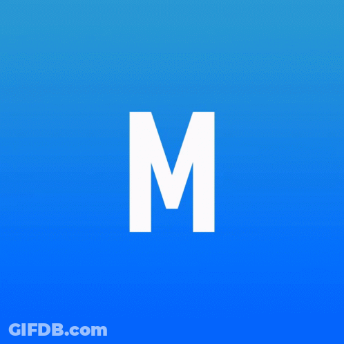 Letter M On Blue Background GIF