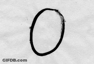 Letter O Written In Black GIF